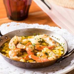 Garlic prawns